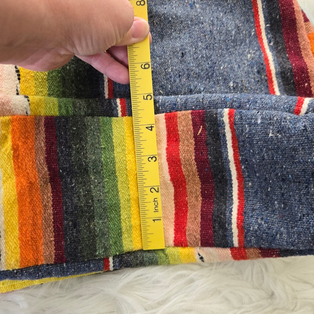Knapp Sacs California Handwoven Serape Messenger Bag Multi-Color Boho Crossbody - Picture 5 of 9